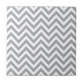 Gray and White Chevron Zigzag Pattern Tegeltje (Voorkant)