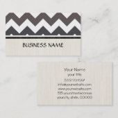 Gray and White Chevron Zigzag Pattern Visitekaartje (Voorkant / Achterkant)
