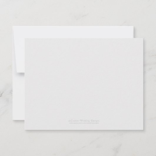 Gray and White Daisy Wedding RSVP Reply Card (Achterkant)