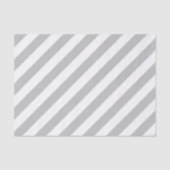 Gray and White Diagonal Stripes Pattern Tissuepapier (Voorkant)
