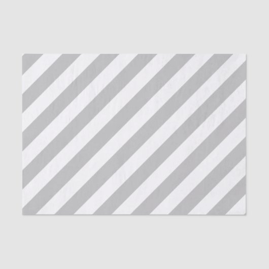 Gray and White Diagonal Stripes Pattern Tissuepapier (Voorkant)