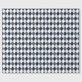 Gray and White Harlequin Diamond Pattern Cadeaupapier (Vlak)