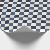Gray and White Harlequin Diamond Pattern Cadeaupapier (Hoek)