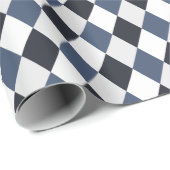 Gray and White Harlequin Diamond Pattern Cadeaupapier (Rol Hoek)