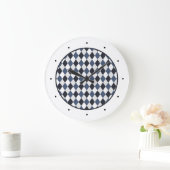Gray and White Harlequin Diamond Pattern Grote Klok (Huis)