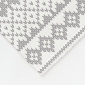 Gray and White, op maat gesneden, kerstkeuken Fleece Deken (Hoek)