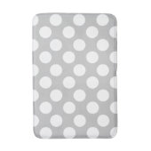 Gray and White Polka Dot Foam Bath Mat (Voorkant Verticaal)