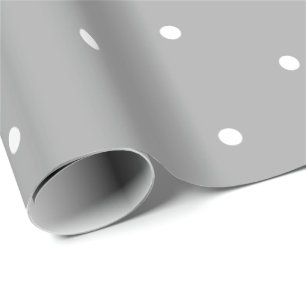 Gray and White Polka Dot Pattern Cadeaupapier
