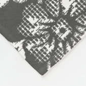 Gray and White Rustic Farmhouse Floral Pattern Fleece Deken (Hoek)