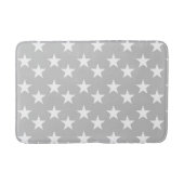 Gray and White Star Pattern Foam Bath Mat (Voorkant)