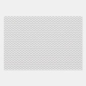 Gray and White Stripes Chevron Polka Dots Inpakpapier Vel (Voorkant 3)