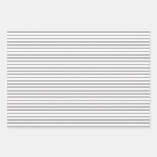 Gray and White Stripes Chevron Polka Dots Inpakpapier Vel (Voorkant 2)