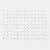 Gray and White Stripes Chevron Polka Dots Inpakpapier Vel (Voorkant)