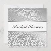 Gray and Yellow Bridal Shower Invitation Kaart (Achterkant)