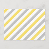 Gray and Yellow Diagonal Stripes Pattern Briefkaart (Voorkant)