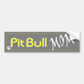 Gray and Yellow Pit Bull Ma Bumpersticker (Voorkant)