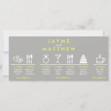 Gray and Yellow Weddenschap Tijdlijn Welkomstpagin