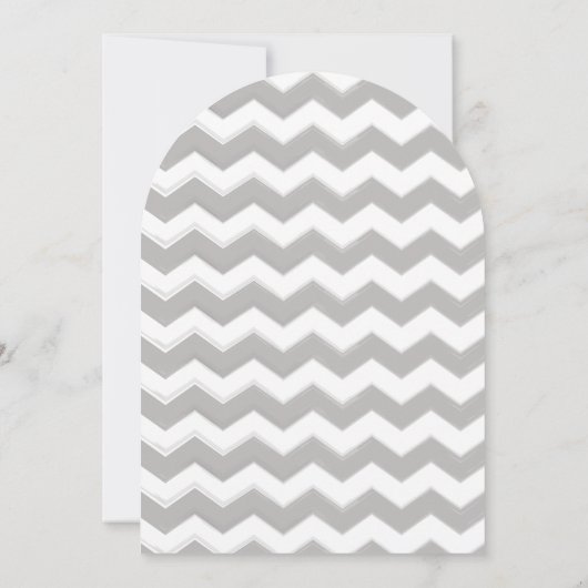 Gray and Yellow Zig Zag Typography Wedding Kaart (Achterkant)