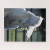 Gray Andalucian Bucking Headshot met achtergrondve Legpuzzel (Horizontaal)