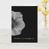Gray Anemone symapthy kaart italiaans (Gele Bloem)