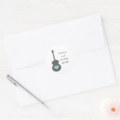 Gray/Aqua Guitar Heart Wedding Stickers (Envelop)