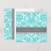 Gray Aqua Wedding Vow Renewal Uitnodiging (Voorkant / Achterkant)