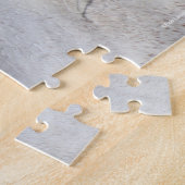 Gray Arab Stallion headshot Mane die stroomt Legpuzzel (Zijkant)