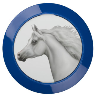 Gray Arabian Horse Charging Station USB Oplaadstation