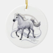 Gray Arabian Horse Keramisch Ornament (Voorkant)