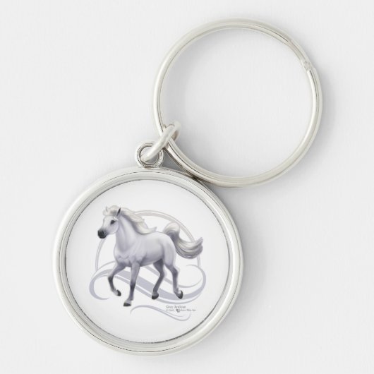 Gray Arabian Horse Sleutelhanger (Voorkant)