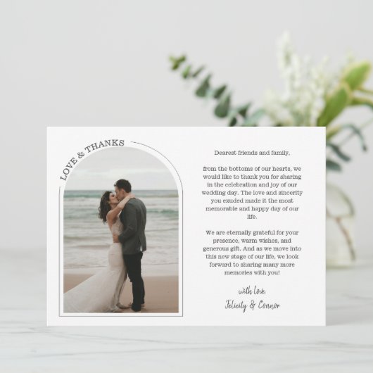 Gray Arch Weddenschap Foto's Liefde & Bedankt (Staand voorkant)