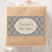Gray Argyle Kitchen Labels (Insitu)