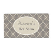 Gray Argyle Kitchen Labels (Voorkant)