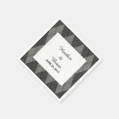 Gray Argyle Paper Napkins Servetten (Hoek)