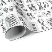 Gray Argyle Patroonobjecten die papier verpakken (Rol Hoek)