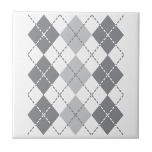 Gray Argyle Tegeltje