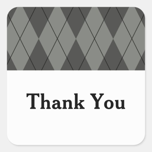 Gray Argyle Wedding Dank jullie Stickers (Voorkant)