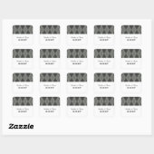 Gray Argyle Wedding Stickers (Vel)