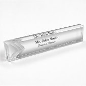Gray Arrow Banner Desk Name Bord Naambordje