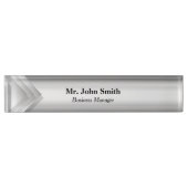 Gray Arrow Banner Desk Name Bord Naambordje (Voorkant)