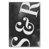 Gray Art Big Monogram Modern Bold Simple Wedding Kaart (Achterkant)