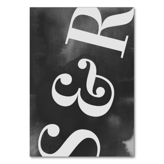 Gray Art Big Monogram Modern Bold Simple Wedding Kaart (Achterkant)