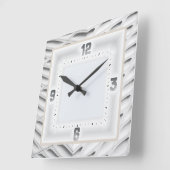 Gray Art Deco Vierkante Klok (Hoek)