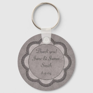 Gray Art Nouveau Wedding Sleutelhanger