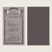 Gray Art Nouveau Wedding Visitekaartjes (Voorkant /achterkant)