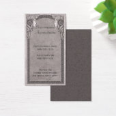 Gray Art Nouveau Wedding Visitekaartjes (Bureau)