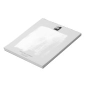 Gray Artistic Formal Monogram Name Unique Elegant Notitieblok (Linkerzijde)