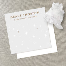 Gray Astrology Stars Earring Jewelry Display Kaart