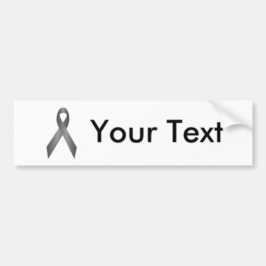 Gray Awareness Ribbon Bumpersticker (Voorkant)