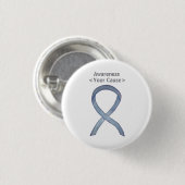 Gray Awareness Ribbon Custom Messs Button Pin (Voorkant /achterkant)